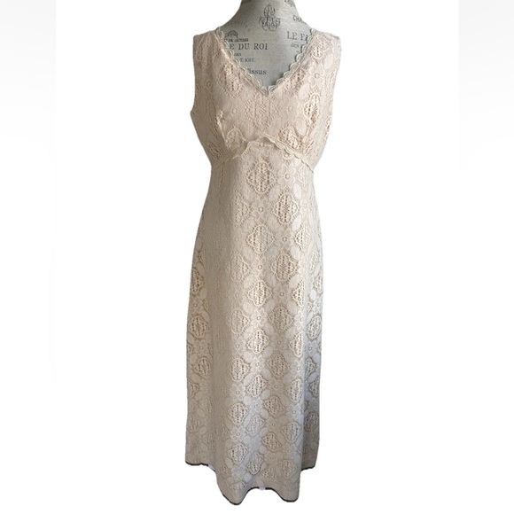 sachin and babi light blue dress White Boho Midi Dress – Lace V-Neck Empire Waist Beach Dress – Boho Beach  Hut